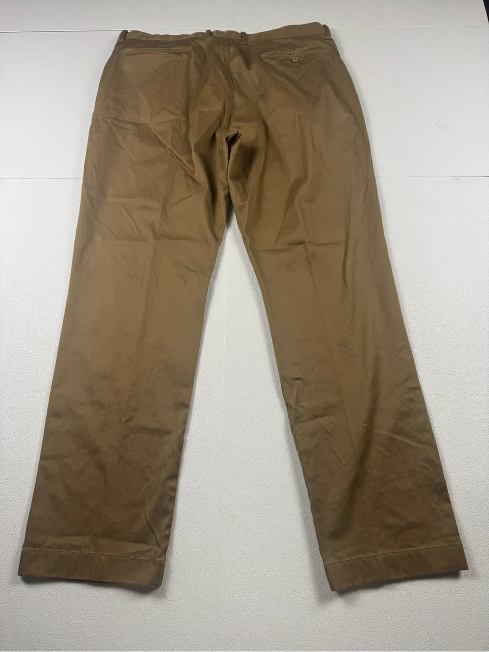J.Crew 1040 Athletic Fit Stretch Chino Pants Brown Khaki 36x32